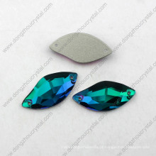 Decorativa Flat Back S Forma Zircon Azul Costurar em strass